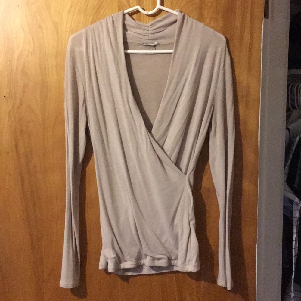 Banana Republic Cream Wrap Blouse
